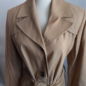 WOMENS TAN ALL WEATHER TRENCH COTTON COAT BY PRODUCT S